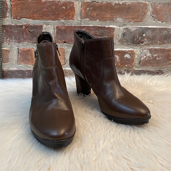 Easy Spirit Kassandra Dark Gray Leather Ankle Boots, Size 11M - Picture 3 of 16